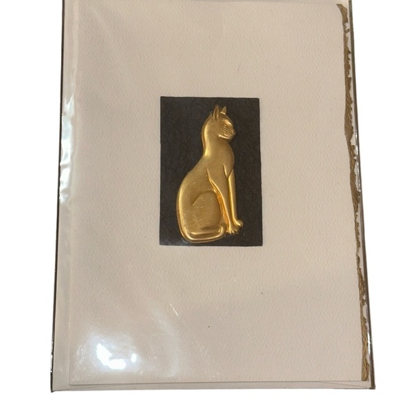 Golden Cat handmade Greeting Card - Blank - Picture 3 of 13